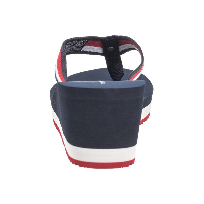 Tommy Hilfiger Corporate Wedge Beach Sandal Red/White/Blue FW0FW07987 0G0 (TH1080-a) shoes