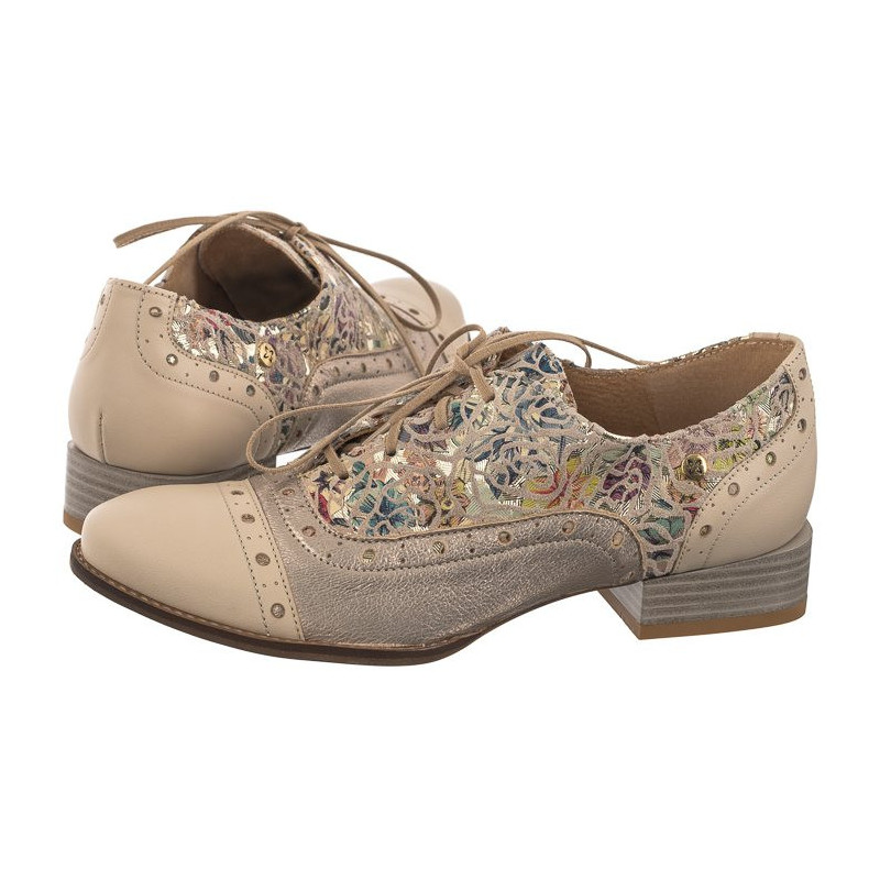 Maciejka Beżowe+Złote 06408-04/00-5 (MA1181-a) shoes