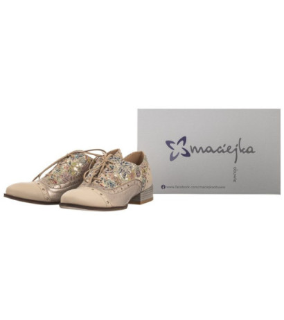 Maciejka Beżowe+Złote 06408-04/00-5 (MA1181-a) shoes