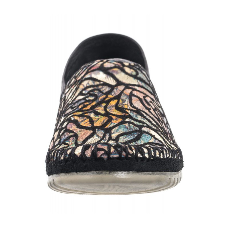 Maciejka Czarne/Kwiaty 1930B-01/00-0 (MA1175-b) ballerinas