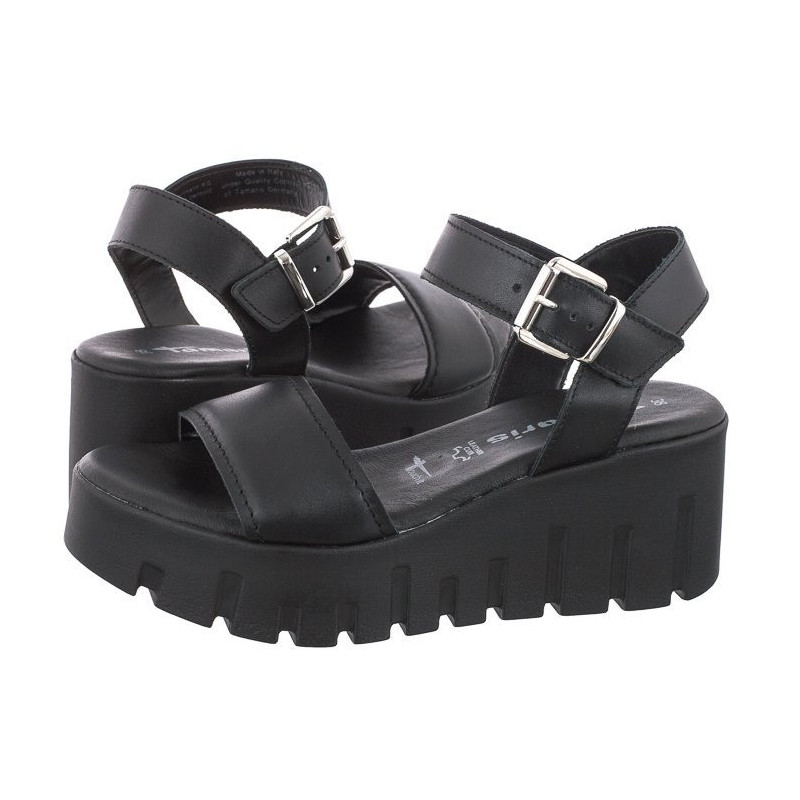 Tamaris Czarne 1-28712-42 003 Black Leather (TM481-a) shoes