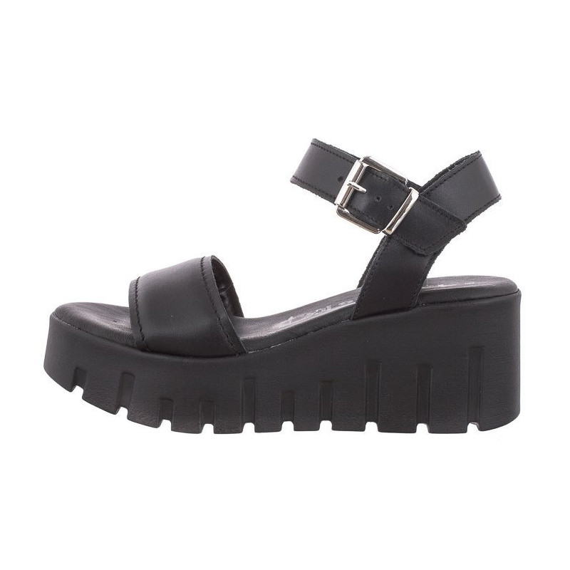 Tamaris Czarne 1-28712-42 003 Black Leather (TM481-a) shoes