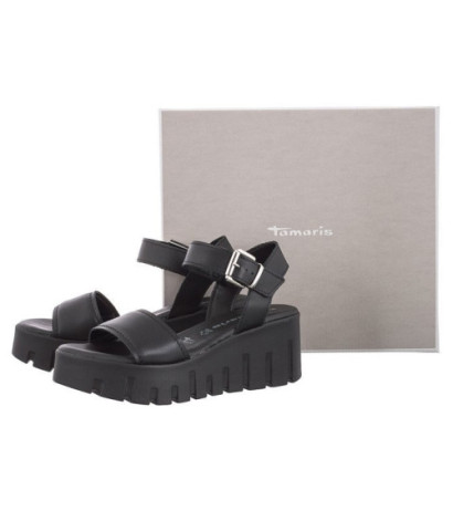 Tamaris Czarne 1-28712-42 003 Black Leather (TM481-a) shoes