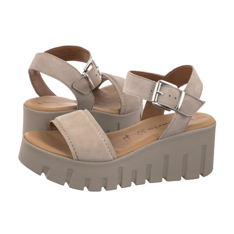 Tamaris Beżowe 1-28712-42 378 Taupe Suede (TM481-b) shoes