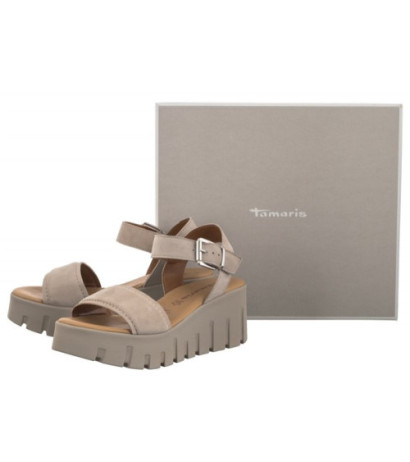 Tamaris Beżowe 1-28712-42 378 Taupe Suede (TM481-b) shoes