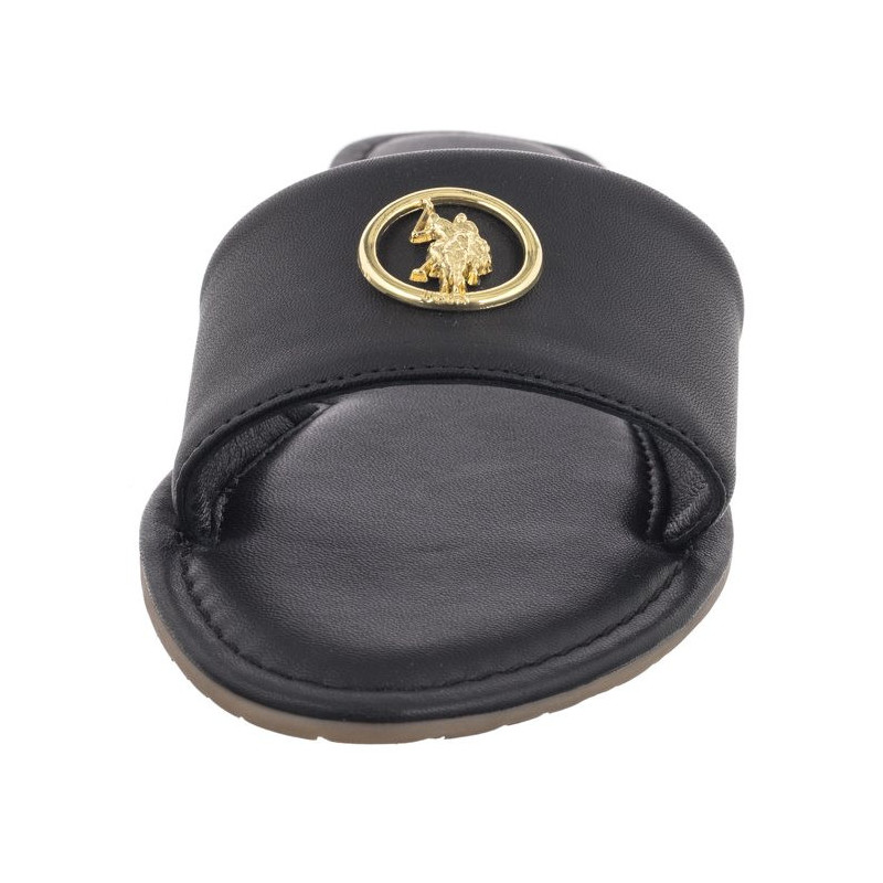 U.S. Polo Assn. Linda004 Lth-Blk Linda004W/4L1 (US190-a) Women's Shoes/Flip Flops