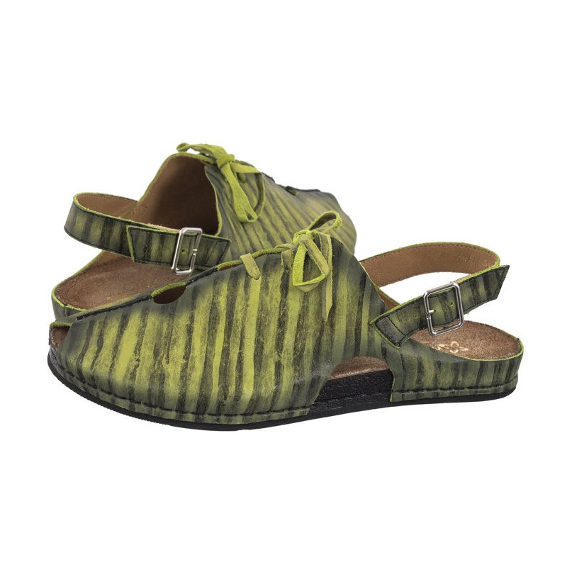 Maciejka Zielone/Czarne 06418-09/00-6 (MA1190-b) sandals