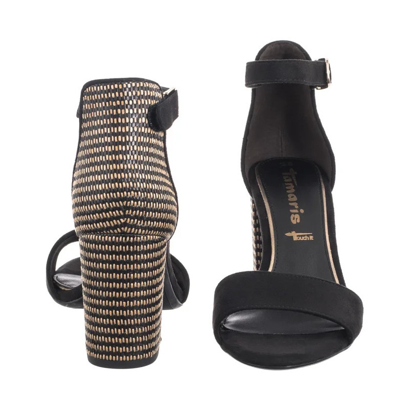 Tamaris Czarne 1-28356-42 0C8 Black Comb (TM482-c) shoes