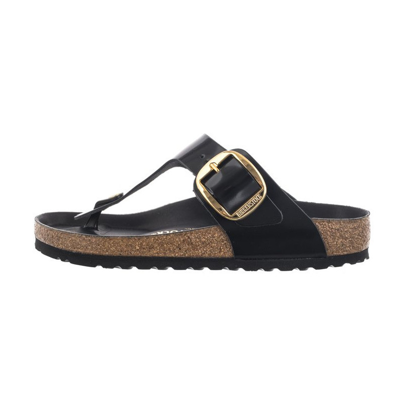 Birkenstock Gizeh Big Buckle High-Shine Black 1021467 (BK253-a) flip flops