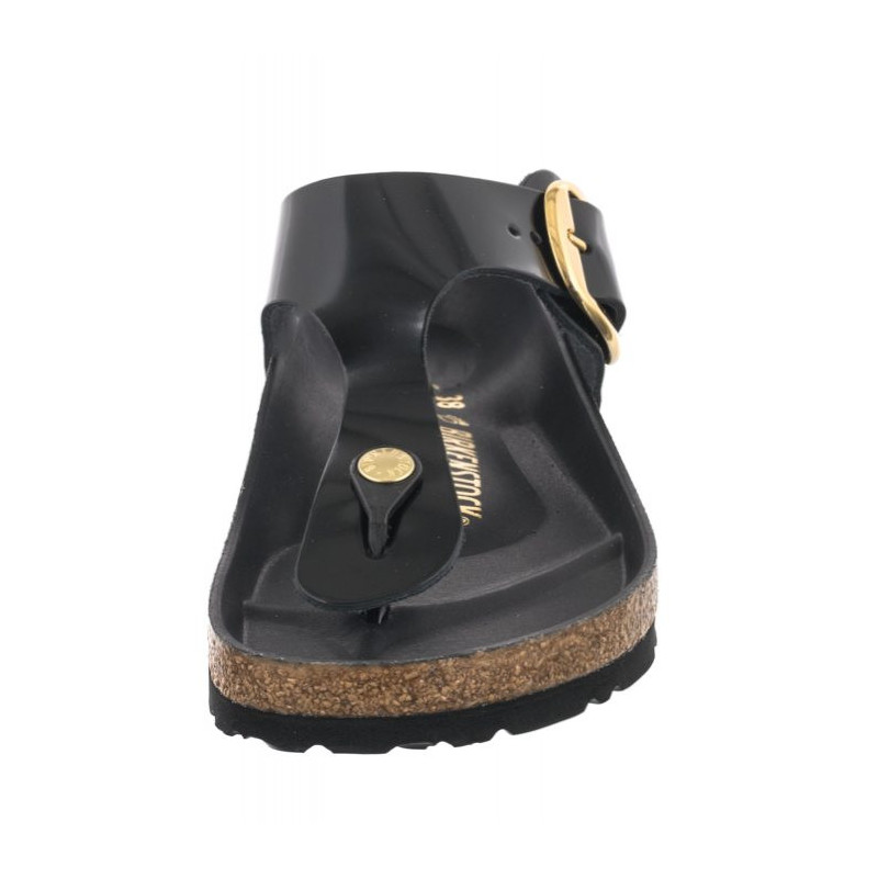 Birkenstock Gizeh Big Buckle High-Shine Black 1021467 (BK253-a) flip flops
