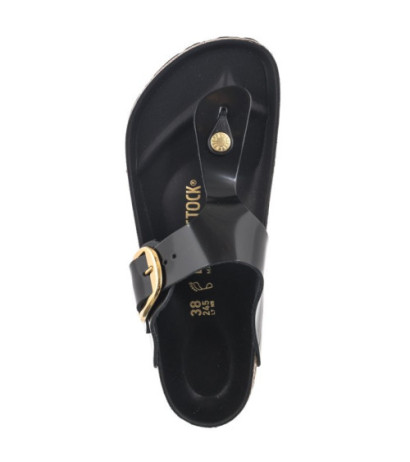 Birkenstock Gizeh Big Buckle High-Shine Black 1021467 (BK253-a) flip flops