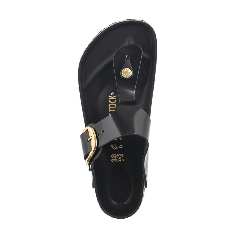 Birkenstock Gizeh Big Buckle High-Shine Black 1021467 (BK253-a) flip flops