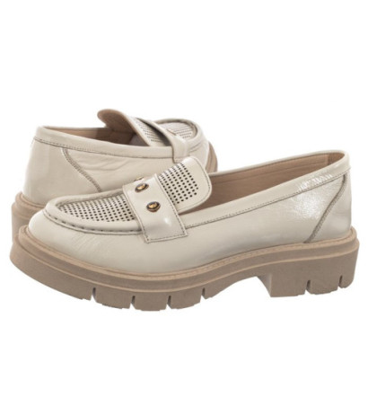 Venezia Beżowe Lakierowane  28384 Pat Beige (VE764-a) shoes