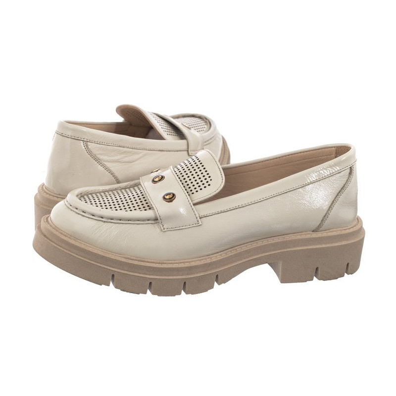Venezia Beżowe Lakierowane  28384 Pat Beige (VE764-a) shoes