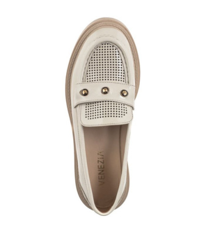 Venezia Beżowe Lakierowane  28384 Pat Beige (VE764-a) shoes