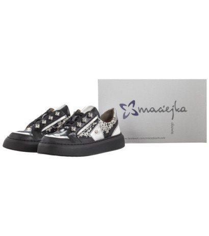 Maciejka Czarne+Białe 06466-01/00-7 (MA1195-b) shoes