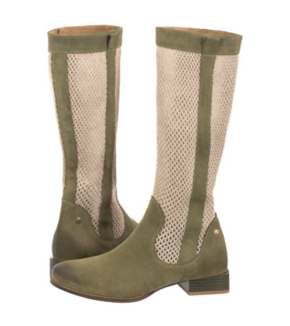 Maciejka Oliwkowe Ażurowe 06467-24/00-1 (MA1196-a) boots