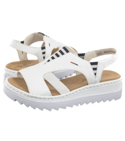 Rieker Białe V44Y5-80 White (RI179-a) sandals