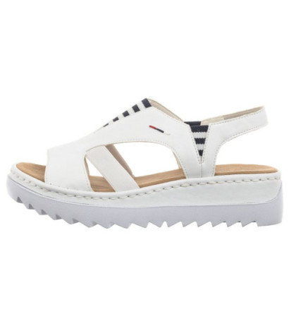 Rieker Białe V44Y5-80 White (RI179-a) sandals