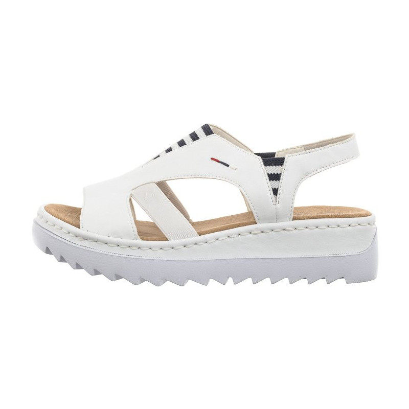 Rieker Białe V44Y5-80 White (RI179-a) sandals