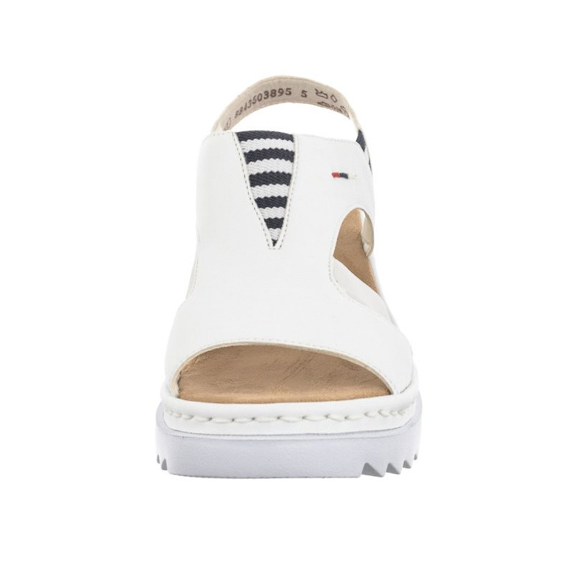 Rieker Białe V44Y5-80 White (RI179-a) sandals