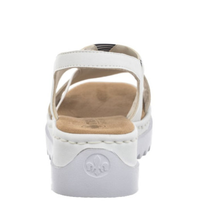 Rieker Białe V44Y5-80 White (RI179-a) sandals