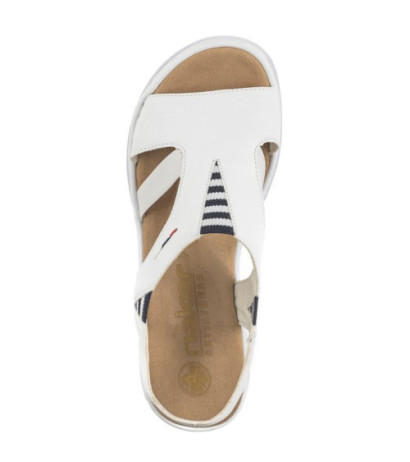 Rieker Białe V44Y5-80 White (RI179-a) sandals