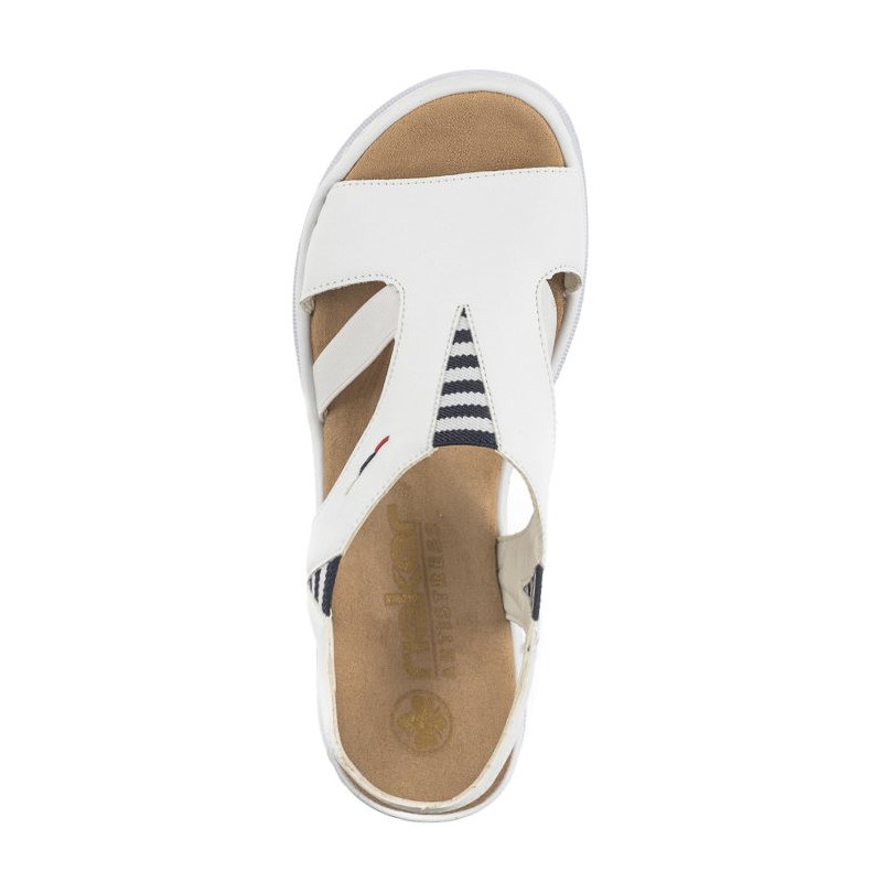 Rieker Białe V44Y5-80 White (RI179-a) sandals