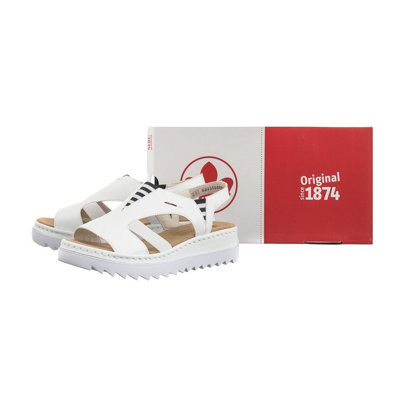 Rieker Białe V44Y5-80 White (RI179-a) sandals