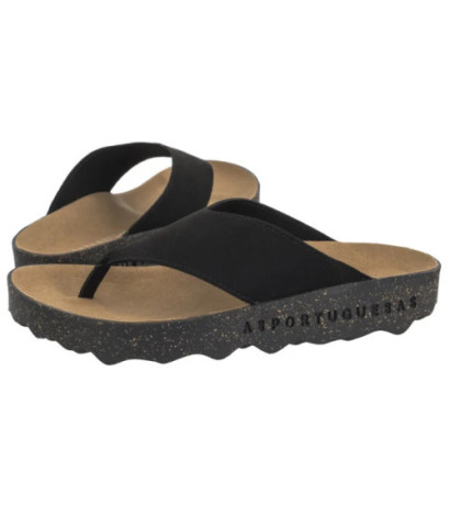 Asportuguesas Cami L Eco Sued Black P018223000 (AP11-b) flip flops