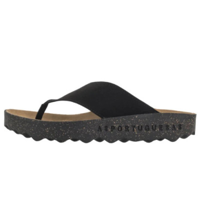Asportuguesas Cami L Eco Sued Black P018223000 (AP11-b) flip flops