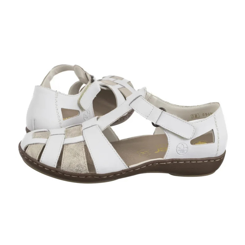 Rieker Białe 45869-81 White Combination (RI165-b) sandals