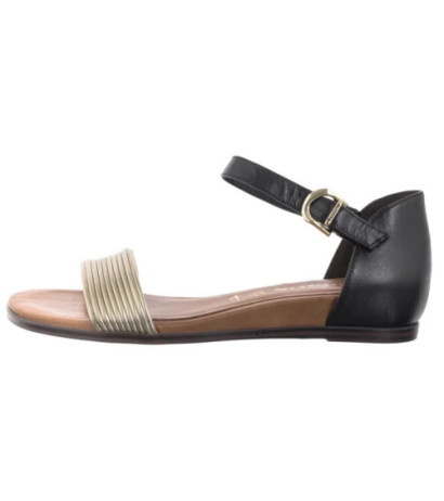 Tamaris Czarne/Złote 1-28110-42 098 Black Comb (TM488-b) sandals