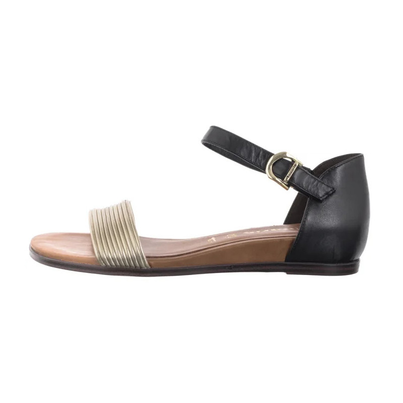 Tamaris Czarne/Złote 1-28110-42 098 Black Comb (TM488-b) sandals