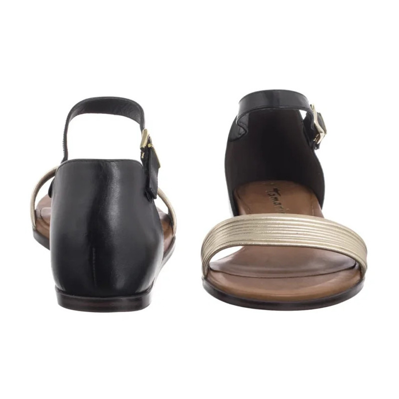 Tamaris Czarne/Złote 1-28110-42 098 Black Comb (TM488-b) sandals