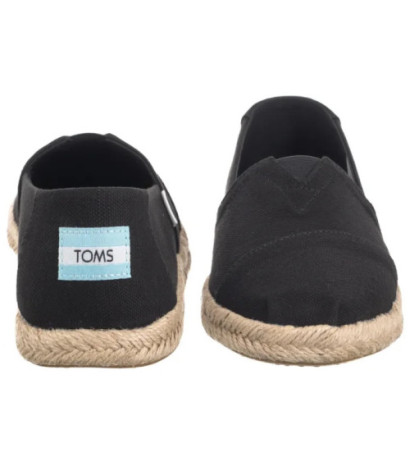 Toms Alpargata Rope Black Recycled Cotton Slubby Woven 10019670 (TS45-b) sneakers
