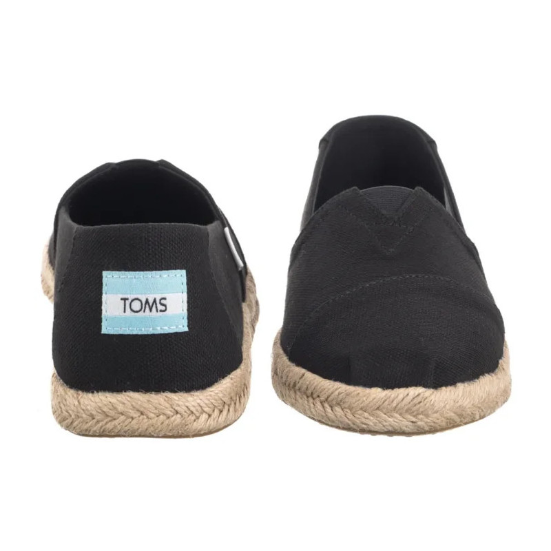 Toms Alpargata Rope Black Recycled Cotton Slubby Woven 10019670 (TS45-b) sneakers