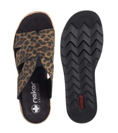 Rieker Brązowe Panterka V7989-90 Multi (RI164-d) shoes