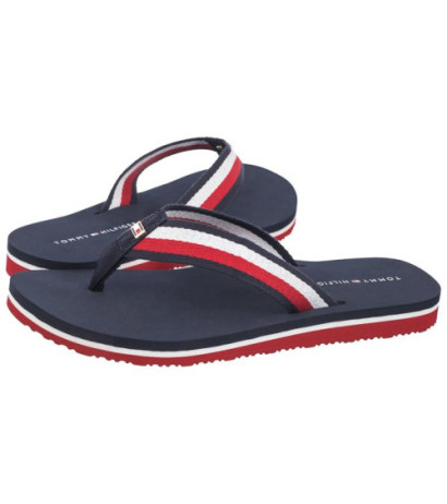 Tommy Hilfiger Corporate Beach Sandal Red White Blue FW0FW07986 0G0 (TH1097-a) flip flops