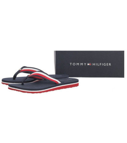 Tommy Hilfiger Corporate Beach Sandal Red White Blue FW0FW07986 0G0 (TH1097-a) flip flops