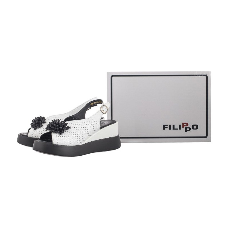 Filippo Białe DS6078/24 WH (FO94-a) sandals