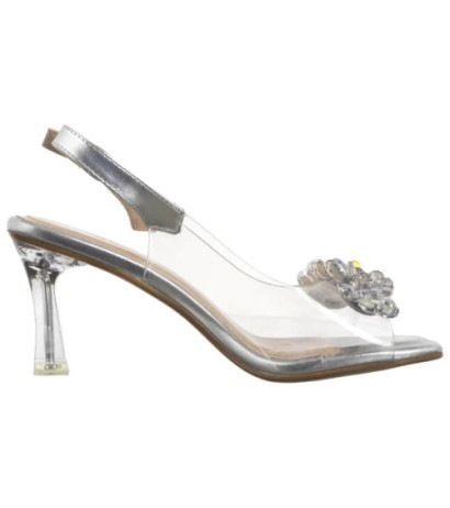 Sergio Leone Srebrne SK 045 (SL521-b) high heels