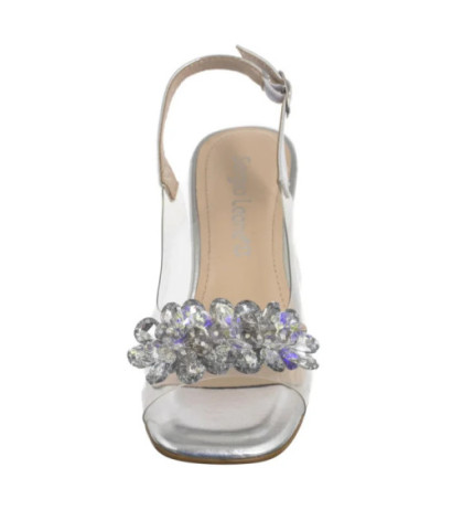 Sergio Leone Srebrne SK 045 (SL521-b) high heels