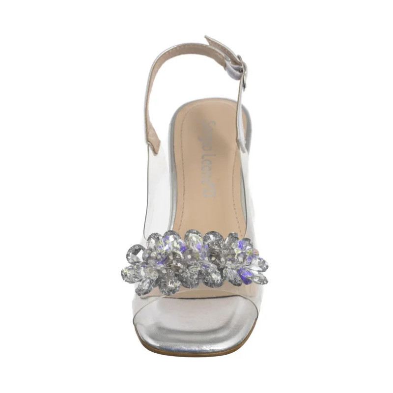 Sergio Leone Srebrne SK 045 (SL521-b) high heels