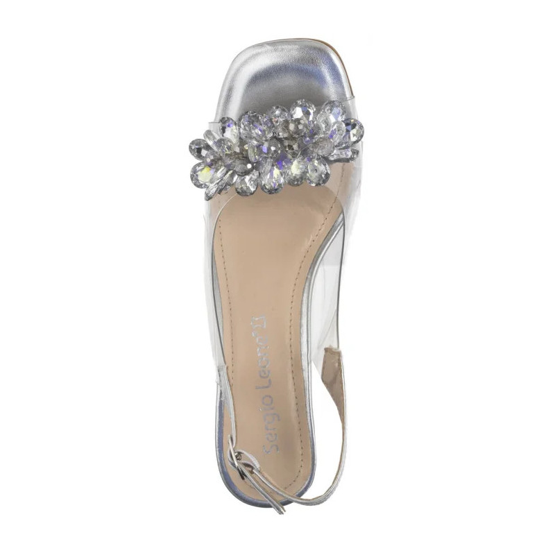 Sergio Leone Srebrne SK 045 (SL521-b) high heels