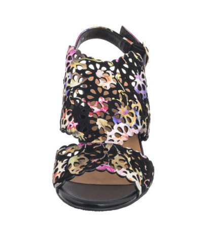 Maciejka Czarne+Kwiaty N6518-01/00-1 (MA1207-b) shoes