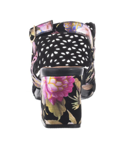 Maciejka Czarne+Kwiaty N6518-01/00-1 (MA1207-b) shoes