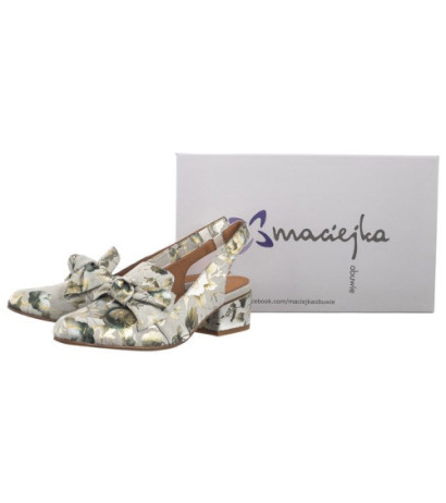 Maciejka Zielone w Kwiaty N6539-38/00-1 (MA1206-b) shoes
