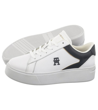 Tommy Hilfiger TH Platform Court Sneaker White/Space Blue FW0FW07910 0K5 (TH1104-a) sports Shoes