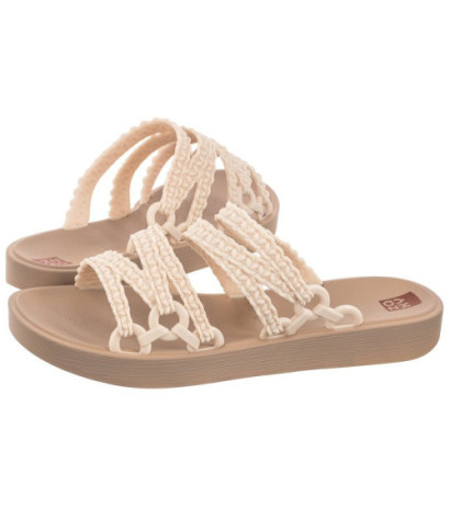 Zaxy Natural Slide AD JJ285283/AF604 Off White/L.Br (ZA183-a) Women's Shoes/Flip Flops